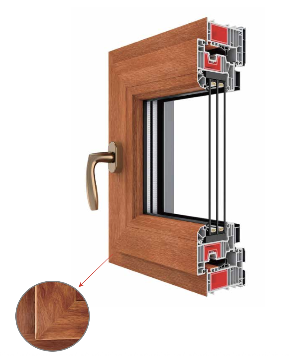 98105- Series Premium Aluminum- Clad uPVC Window 98105 - 系列优质铝包聚氯乙烯窗