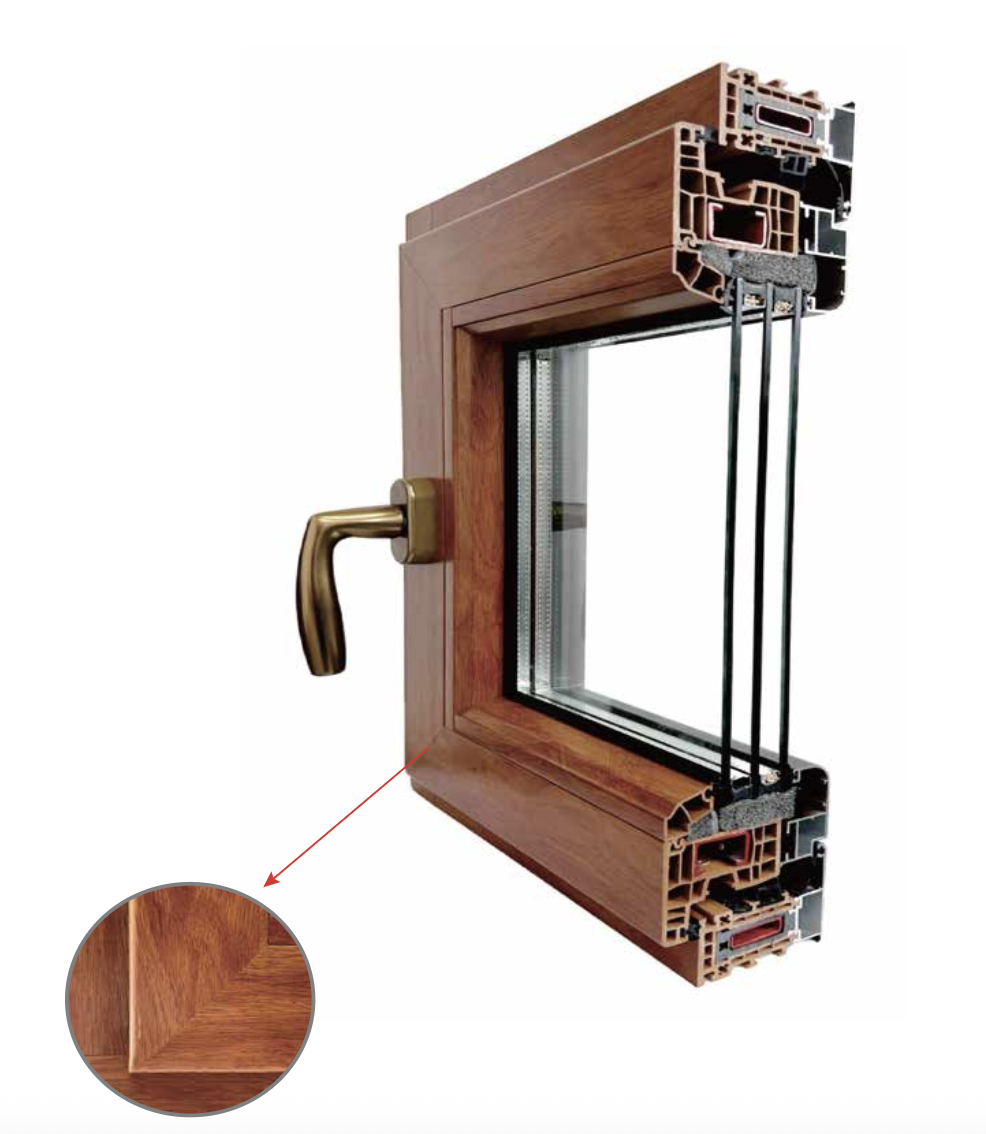 7591B Super uPVC Casement Window 7591B 超级 UPVC 平开窗