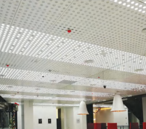 Hole-punched ceiling