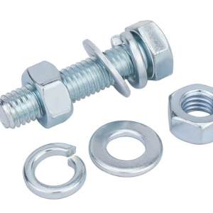 Galvanized hexagonal bolt and nut set
