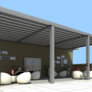 Modern Style Electric Adjustable Louver Pavilion (Terrace Sunshade Pergola)