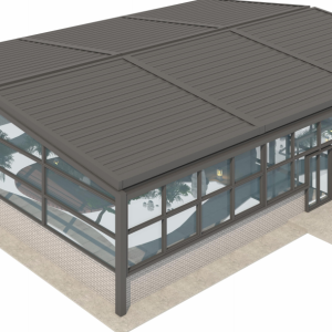 Fixed Roof (or similar type) European / Chinese Style Flat Roof Sunroom /