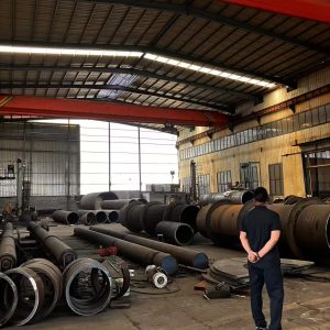 Large metal pipe fittings