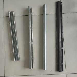 Special-shaped fence posts and matching round pipes with hot-dip galvanizing / blackening treatment /