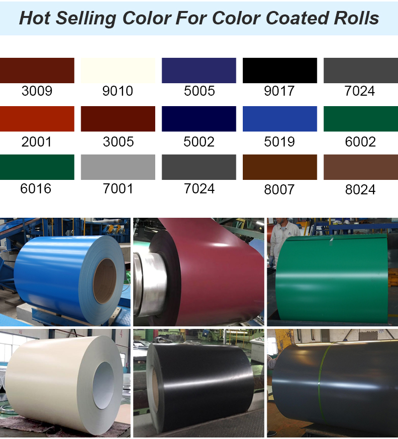 Prepainted Galvanized Steel Coil PPGI Anti Finger Print Coating Uniform Film Thickness Z275 Roofing Sheet 4 PPGI roofing coil with hot-dipped galvanized substrate